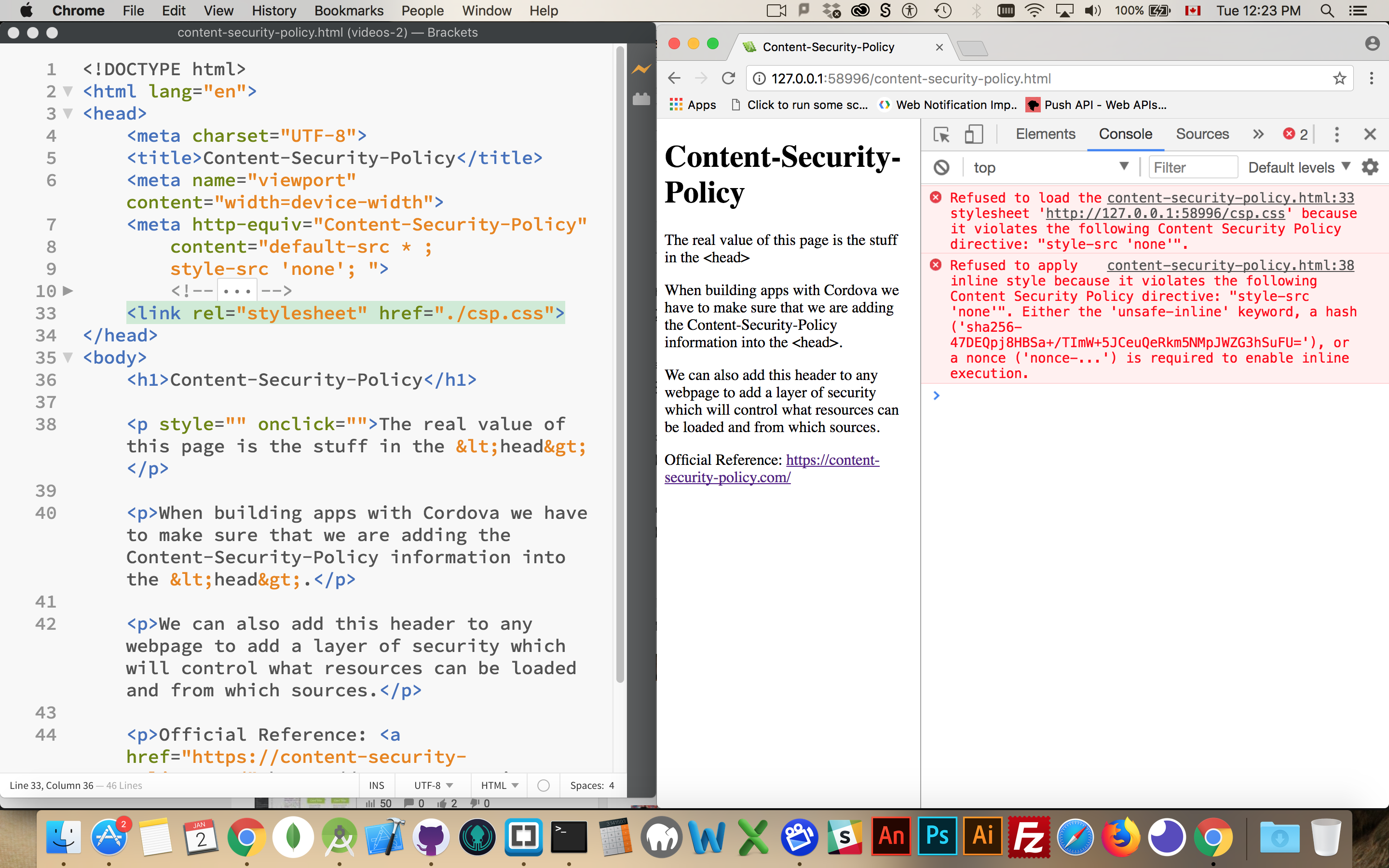 CSP screenshot